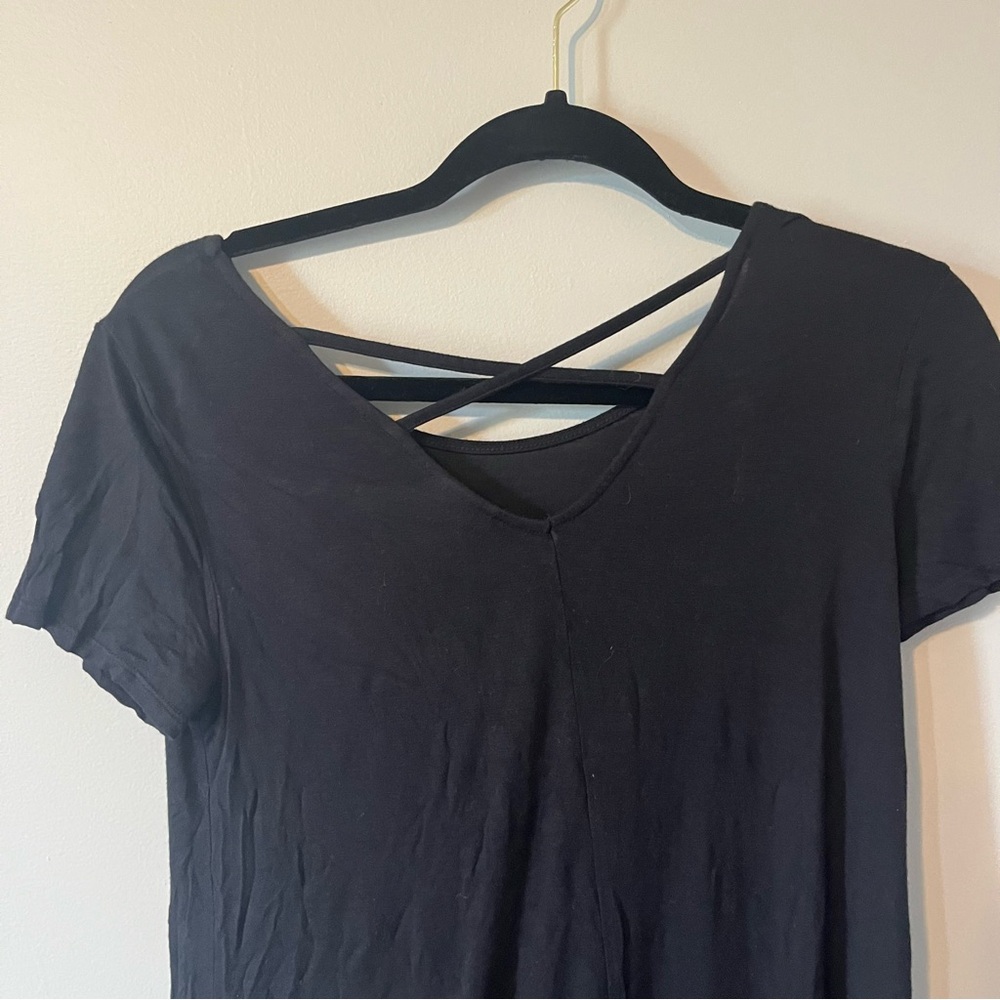 Mossimo Supply Co. Black Crisscross Back Dress